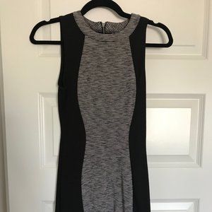 Black and Grey Body Con Dress